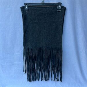 NWT Lucky Brand Unisex Charcoal Color Winter Scarf.